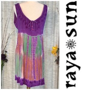 Raya Sun multicolored sleeveless sun dress.